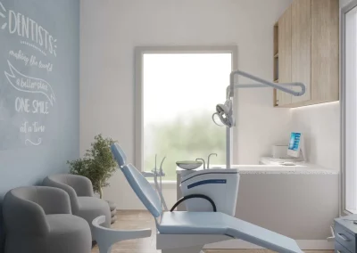 A modern dental office at Wink Orthodontics in Prosper or Colleyville, TX, with natural light and Free Consultation promo on the wall.